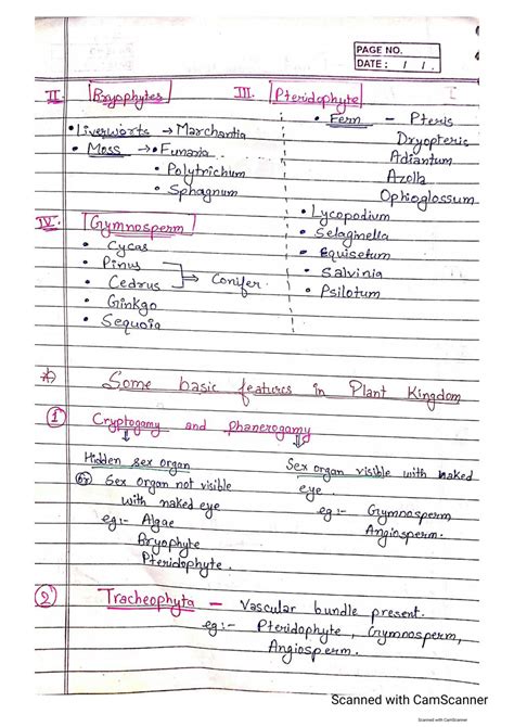 SOLUTION: Neet biology handwritten notes on plant kingdom topper notes ...