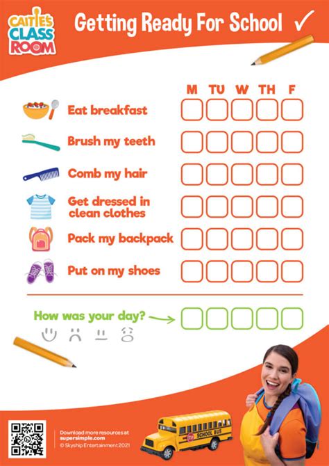 Getting Ready For School Checklist - Super Simple