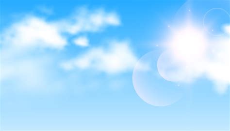 Free Vector | Sun light with clouds on sky background