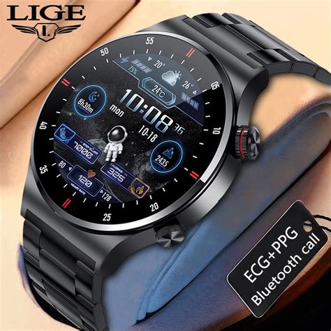 【Ready Stock】LIGE 2022 IP67 Waterproof Smart Watch Men IPS Full Touch ...