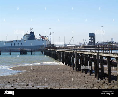 Jetty at Southampton Sailing Club, Woolston, Southampton, Hampshire UK ...