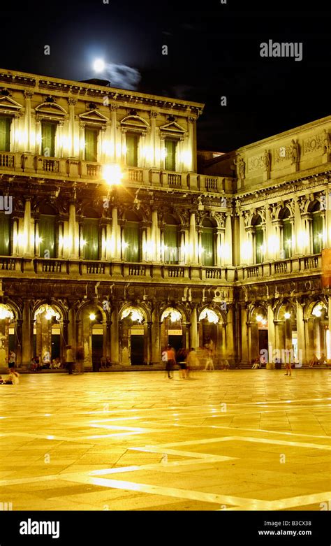 San Marco Square at night. Venice (Venezia), Italy Stock Photo - Alamy