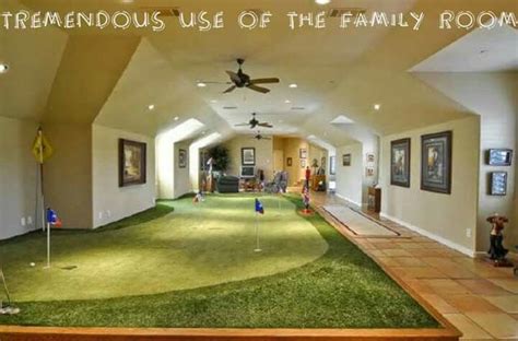 Now that's a man cave | Golf room, Indoor putting green, Golf simulator room