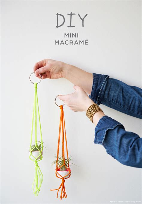 How To: DIY mini macramé plant hangers - Think.Make.Share.