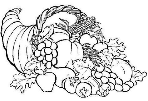 Thanksgiving Cornucopia Drawing | Free download on ClipArtMag