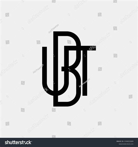 Ubt Monogram Vector Logo Made Black Stock Vector (Royalty Free ...