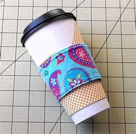 Free Sewing Pattern: Coffee Cup Sleeve Cozy • I Sew Free | Coffee cup sleeves, Coffee sleeve ...