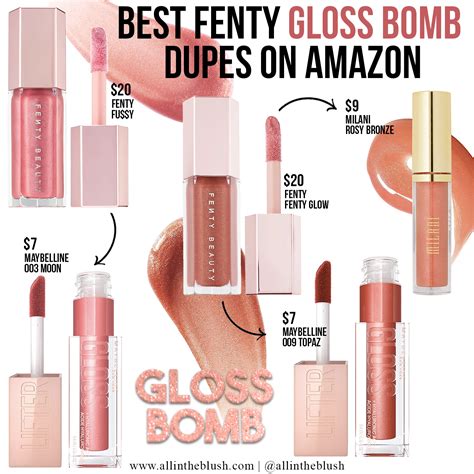 Best Fenty Gloss Bomb Dupes Available on Amazon - All In The Blush