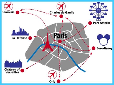 Paris Map Airports - TravelsMaps.Com