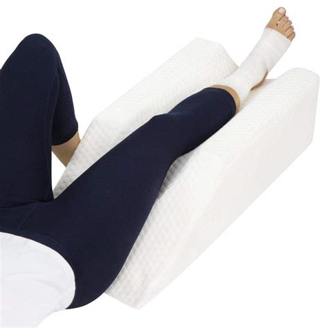 Memory Foam Knee Elevation Wedge Pillow by Vive Health