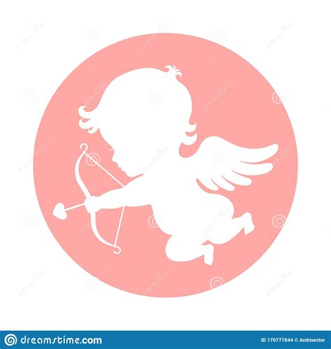 Cupid Graphic Icon in the Circle Stock Vector - Illustration of flying, cupid: 170777844