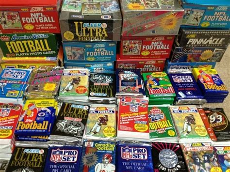 100 Unopened Vintage NFL Football Cards in Factory Sealed Wax Packs ...