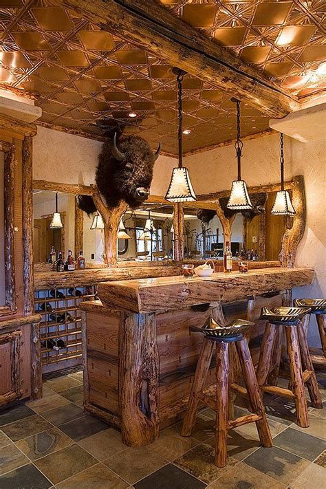 Basement Man Cave Rustic Bar Ideas - madathos