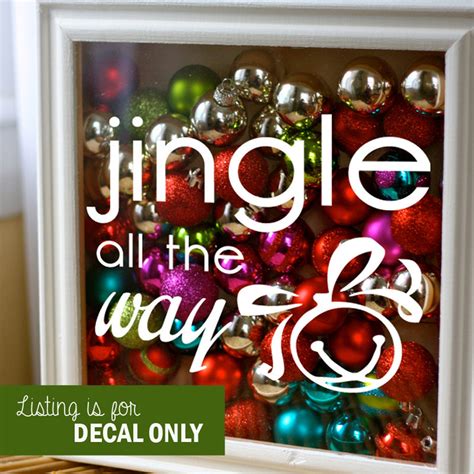 Jingle All the Way Holiday Vinyl Sticker Christmas Decal - Etsy