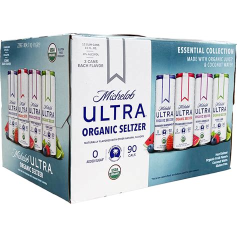 Michelob Ultra Organic Seltzer The Essential Collection Variety Pack ...