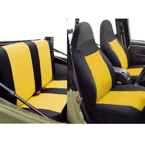 1997-2002 Jeep Wrangler TJ XE Sport neoprene seat covers Full set Yellow TJ127Y | eBay