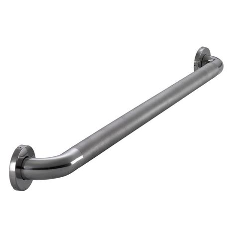 Glacier Bay 36 in. x 1-1/2 in. Concealed Peened ADA Compliant Grab Bar in Polished Stainless ...