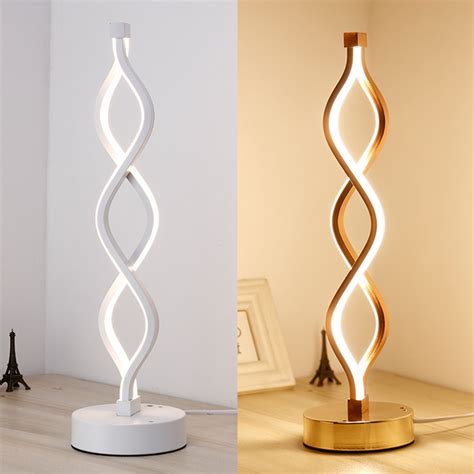 24W Modern Spiral Twist Wave Design LED Table Light Desk Reading Lamp | Alexnld.com