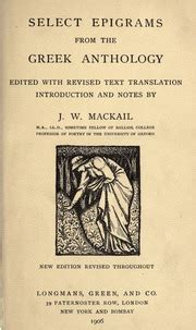 Select epigrams from the Greek anthology ; : Mackail, J. W. (John William), 1859-1945 : Free ...