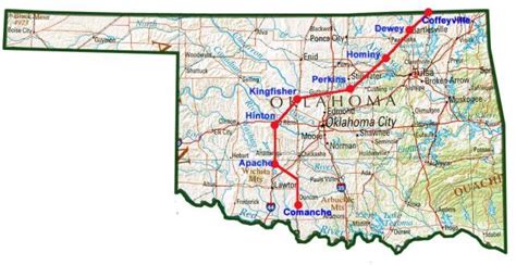 Printable Road Map Of Oklahoma