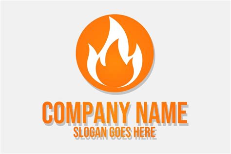 Orange Flame Logo Graphic by mhd.usman00 · Creative Fabrica