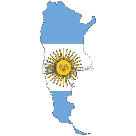 Country outline with the flag of Argentina by DragonEyeMedia Vectors & Illustrations Free ...