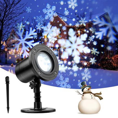 Christmas Projector Light - 180° Rotation Projector Snow Projector Lamp Indoor Outdoor Holiday ...