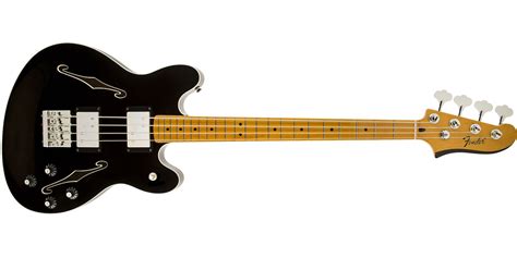 Fender Starcaster Bass Guitar Black Maple - Guitar.co.uk