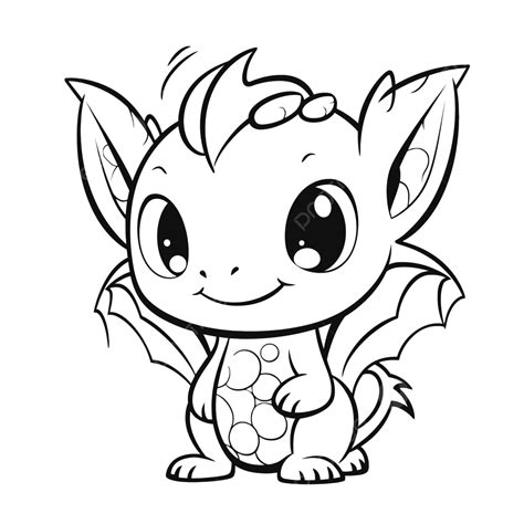 Cute Dragon Coloring Pages Small Baby Dragon Coloring Pages Outline ...