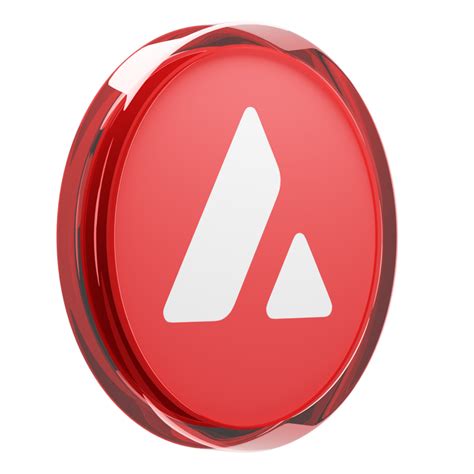 Avalanche ,AVAX Glass Crypto Coin 3D Illustration 24092644 PNG