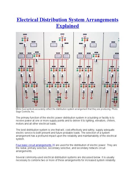 Electrical Distribution System Arrangements Explained | PDF | Electrical Substation | Electric ...