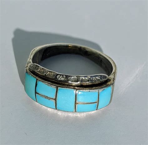 Vintage Zuni Native American Turquoise Hallmarked | Etsy | Sterling silver rings, Large wedding ...