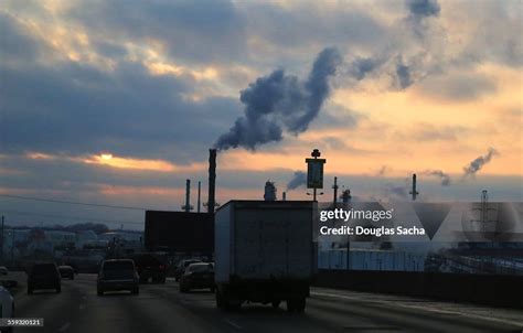 Factories Smoke Stacks Creates Polluted Haze High-Res Stock Photo - Getty Images