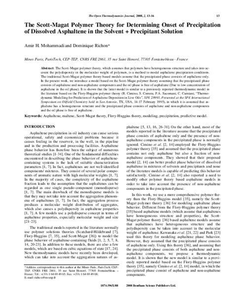 (PDF) Use of Scott-Magat Polymer Theory for Determining Onset of ...