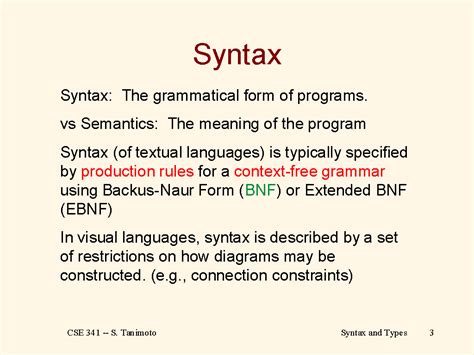 Syntax