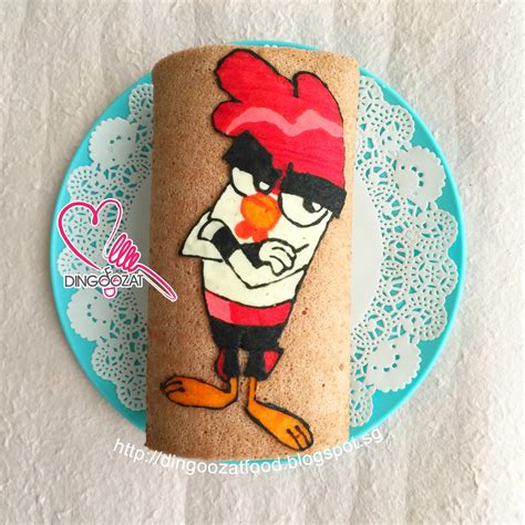 Miki's Food Archives : Chuck Chicken, The Kung Fu Chicken ~ Swiss Roll