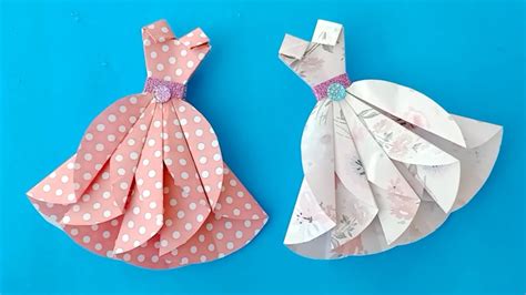 How to make Beautiful Paper Dress //Easy Way to make Paper Dress ...