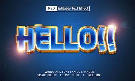 Hello text effect psd 31216730 PSD