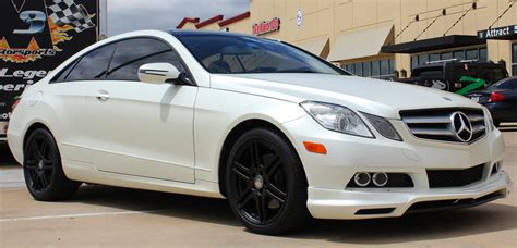 Satin Pearl White Mercedes E350 Car Wrap - Zilla Wraps