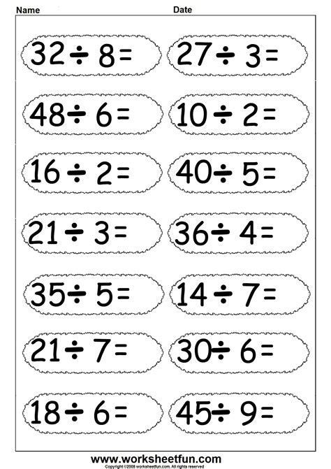 Division Worksheets – 6 Worksheets | Math division worksheets, Division ...