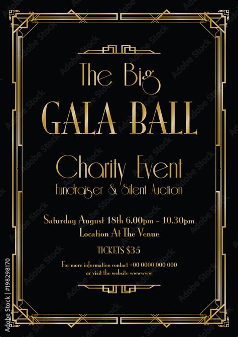 big gala ball art deco background Stock Vector | Adobe Stock