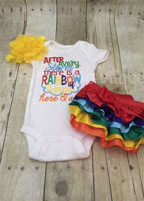 Rainbow Baby Outfit After Every Storm There is a Rainbow | Etsy ...