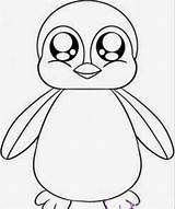 Kids Page Cute Baby Penguin Coloring sketch template