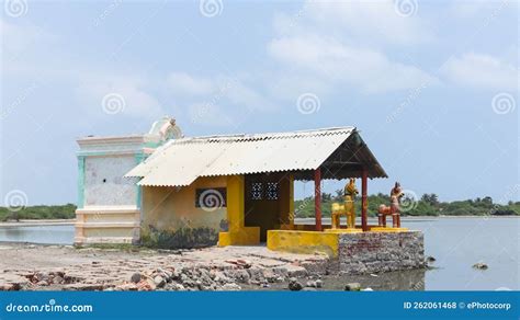 Sivan Kovil Temple on Dhanushkodi Beach, Rameswaram, Tamilnadu, Stock Photo - Image of pamban ...