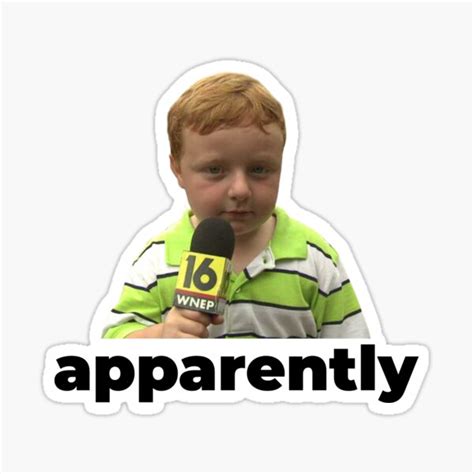 "Apparently Kid" Sticker for Sale by Zexten | Redbubble