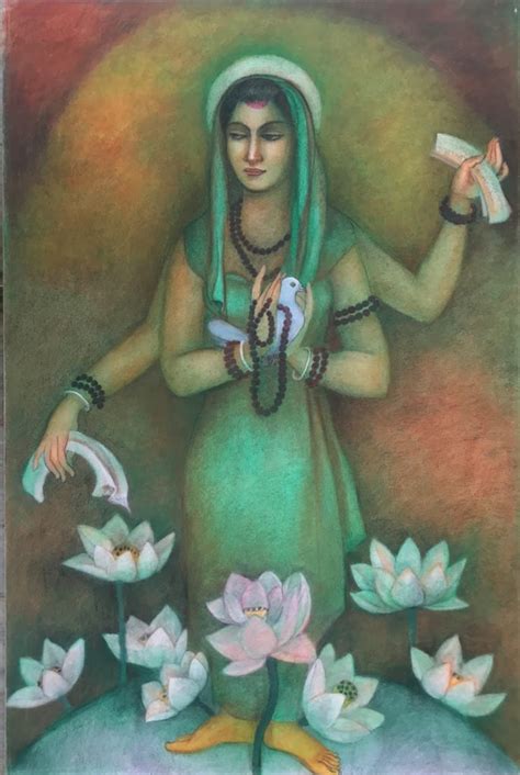 Bharat Mata, Tempera on canvas by Contemporary Artist “In Stock” – Gallery Kolkata – Original ...