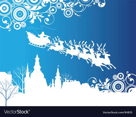 Santas sleigh Royalty Free Vector Image - VectorStock