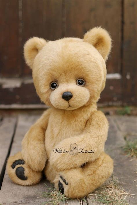 Teddy Bear September OOAK bear artist collectible stuffed plush bear handmade toy cute realistic ...