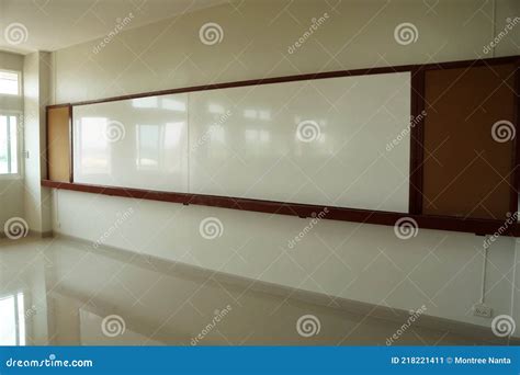 A White Board Installed in Front of the Classroom. Stock Image - Image of architecture, banquet ...