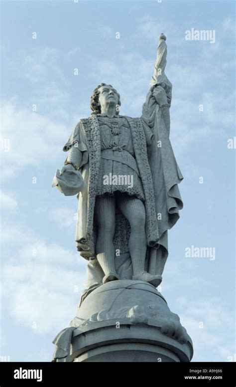 Christopher Columbus statue in Puerto Rico Stock Photo - Alamy